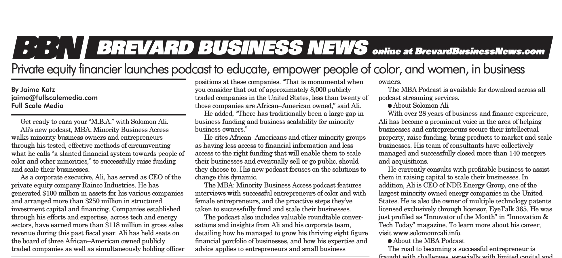 Brevard Business News January 2020